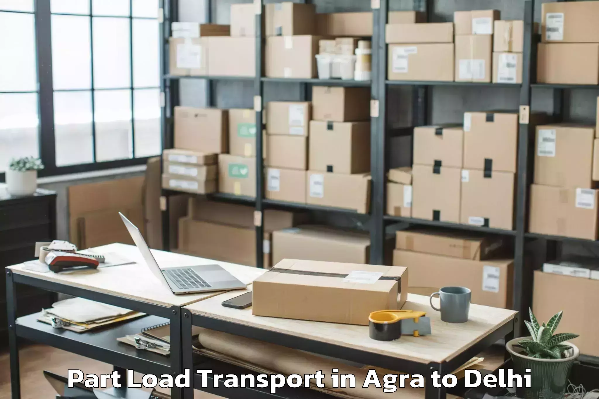 Book Agra to Flatted Factory Complex Okhla Part Load Transport Online